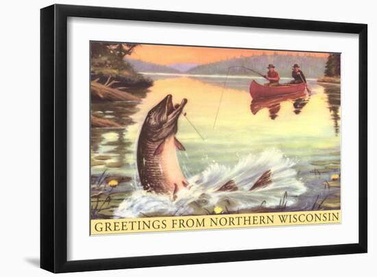 Greetings from Northern Wisconsin-null-Framed Art Print