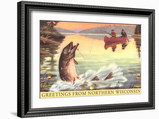 Greetings from Northern Wisconsin-null-Framed Art Print