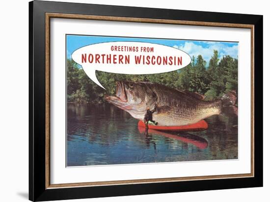 Greetings from Northern Wisconsin-null-Framed Art Print