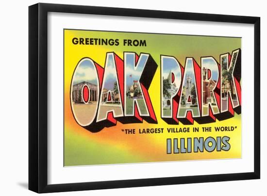 Greetings from Oak Park, Illinois-null-Framed Art Print