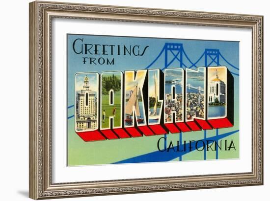 Greetings from Oakland, California-null-Framed Art Print