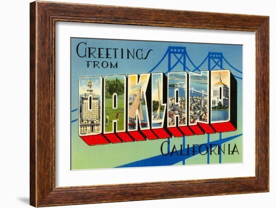 Greetings from Oakland, California-null-Framed Art Print