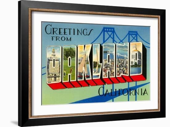 Greetings from Oakland, California-null-Framed Art Print