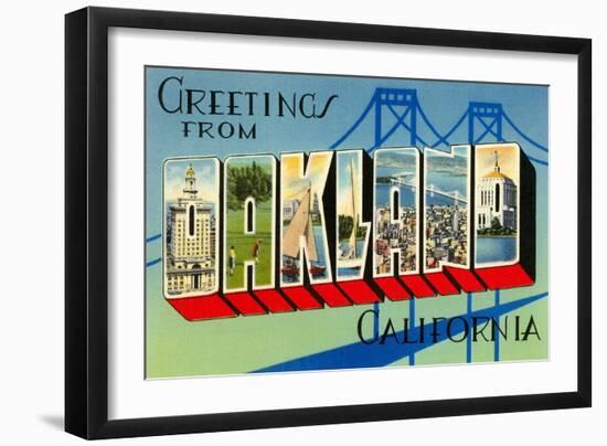 Greetings from Oakland, California-null-Framed Art Print