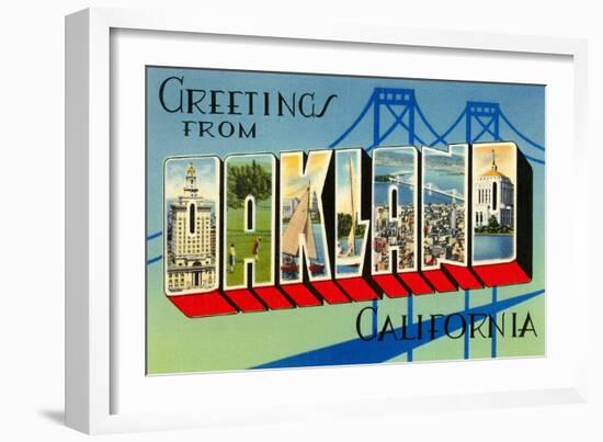 Greetings from Oakland, California-null-Framed Art Print