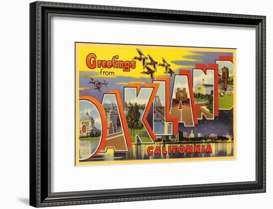 Greetings from Oakland, California-null-Framed Art Print