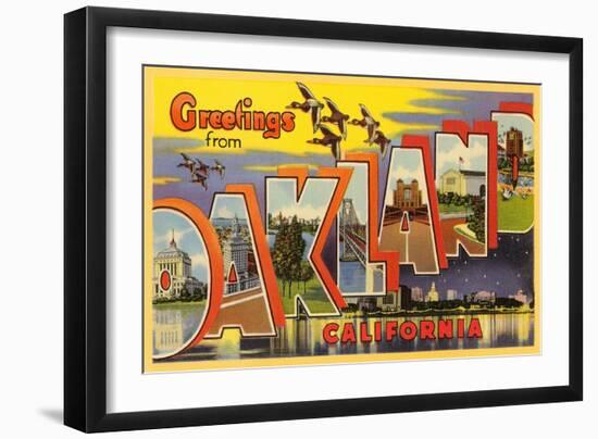 Greetings from Oakland, California-null-Framed Art Print