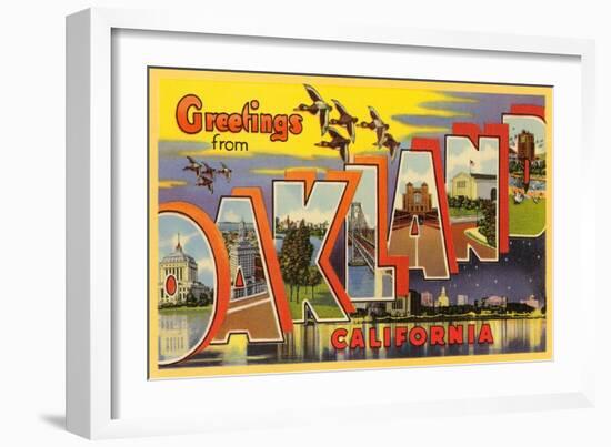 Greetings from Oakland, California-null-Framed Art Print