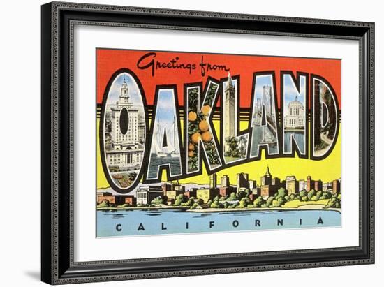 Greetings from Oakland, California-null-Framed Art Print