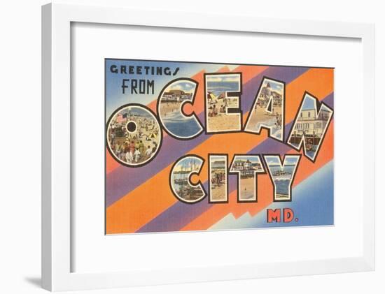 Greetings from Ocean City, Maryland-null-Framed Art Print