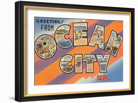 Greetings from Ocean City, Maryland-null-Framed Art Print