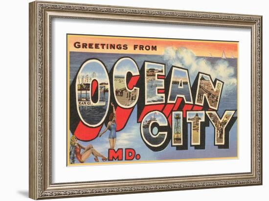 Greetings from Ocean City, Maryland-null-Framed Art Print