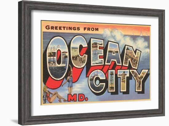 Greetings from Ocean City, Maryland-null-Framed Art Print