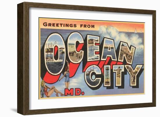 Greetings from Ocean City, Maryland-null-Framed Art Print