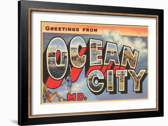 Greetings from Ocean City, Maryland-null-Framed Art Print