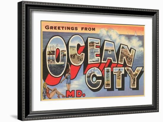 Greetings from Ocean City, Maryland-null-Framed Art Print