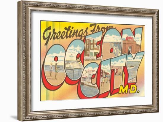 Greetings from Ocean City, Maryland-null-Framed Art Print