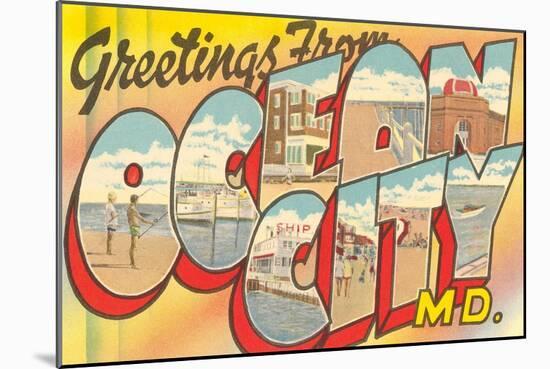 Greetings from Ocean City, Maryland-null-Mounted Art Print
