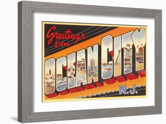 Greetings from Ocean City, New Jersey-null-Framed Art Print