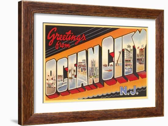 Greetings from Ocean City, New Jersey-null-Framed Art Print