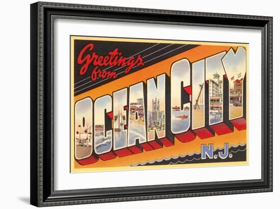 Greetings from Ocean City, New Jersey-null-Framed Art Print