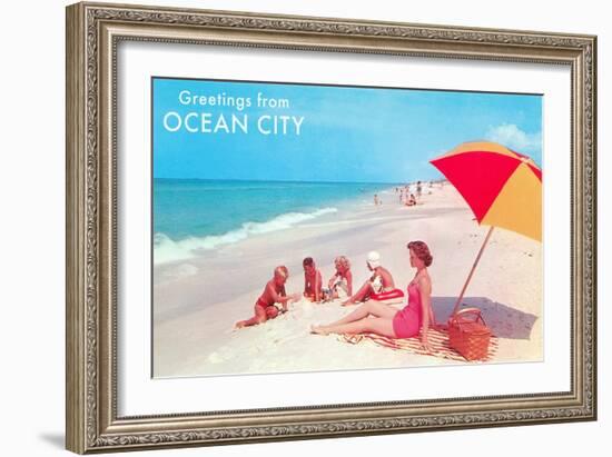 Greetings from Ocean City, New Jersey-null-Framed Art Print