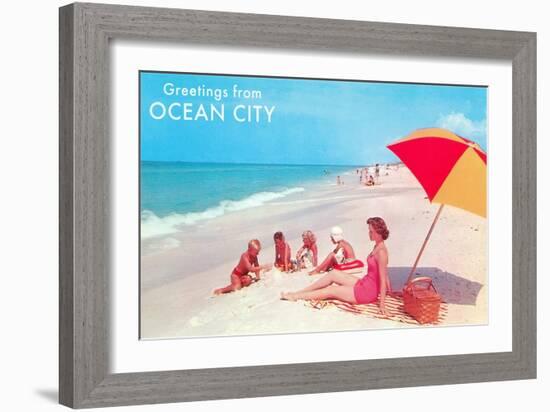 Greetings from Ocean City, New Jersey-null-Framed Art Print