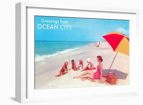 Greetings from Ocean City, New Jersey-null-Framed Art Print