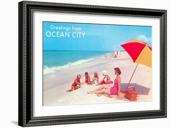 Greetings from Ocean City, New Jersey-null-Framed Art Print