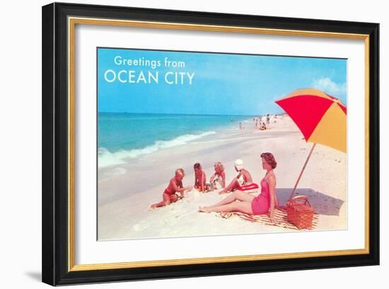 Greetings from Ocean City, New Jersey-null-Framed Art Print