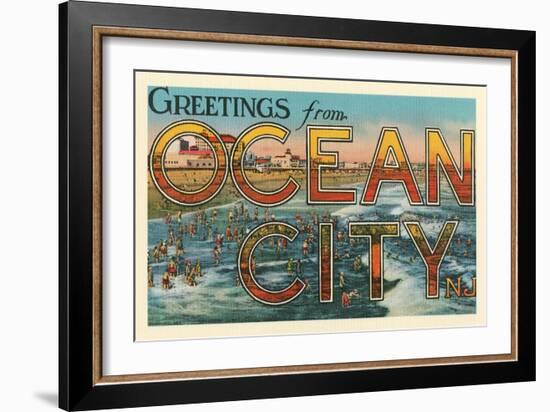 Greetings from Ocean City, New Jersey-null-Framed Art Print