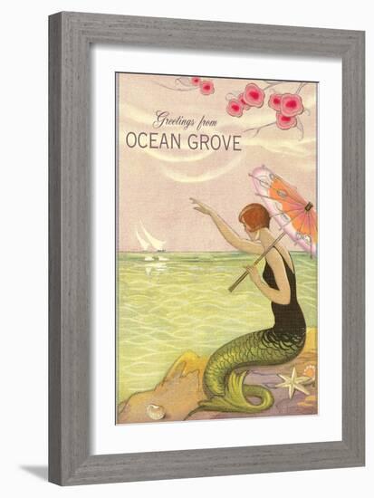 Greetings from Ocean Grove, New Jersey-null-Framed Art Print