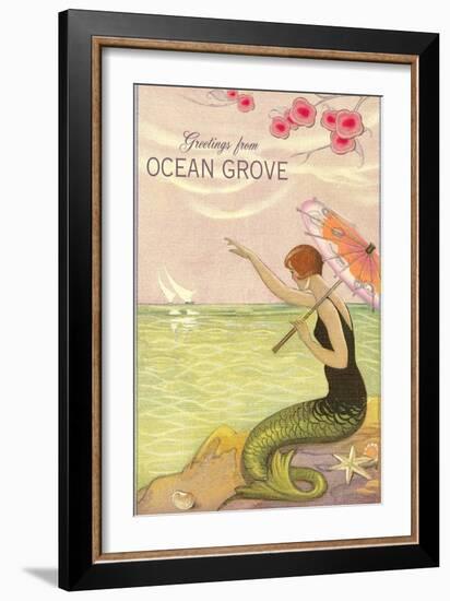 Greetings from Ocean Grove, New Jersey-null-Framed Art Print