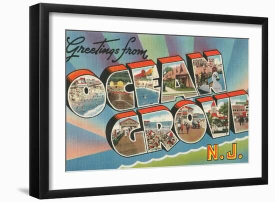 Greetings from Ocean Grove, New Jersey-null-Framed Art Print