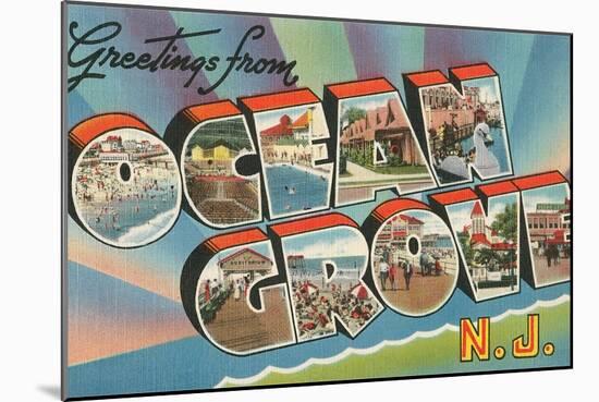 Greetings from Ocean Grove, New Jersey-null-Mounted Art Print