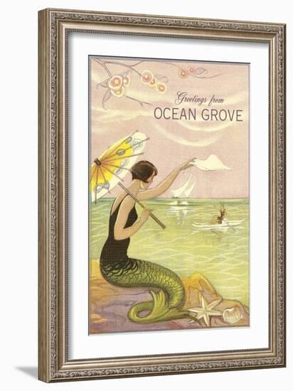 Greetings from Ocean Grove, New Jersey-null-Framed Art Print