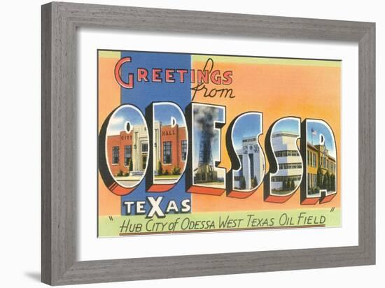 Greetings from Odessa, Texas-null-Framed Art Print