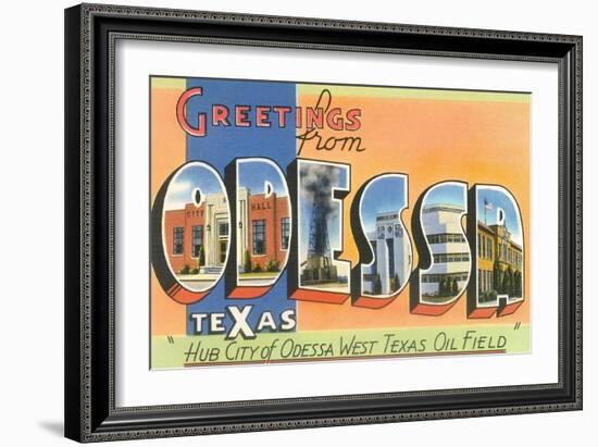 Greetings from Odessa, Texas-null-Framed Art Print