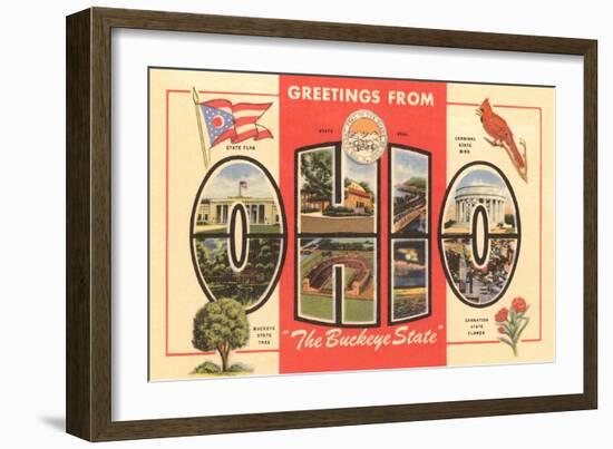 Greetings from Ohio-null-Framed Premium Giclee Print