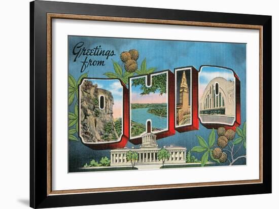 Greetings from Ohio-null-Framed Art Print