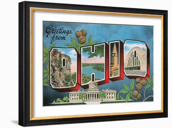 Greetings from Ohio-null-Framed Art Print