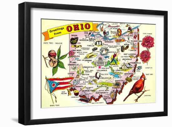 Greetings from Ohio-null-Framed Art Print