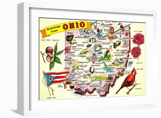 Greetings from Ohio-null-Framed Art Print