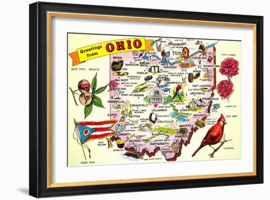 Greetings from Ohio-null-Framed Art Print