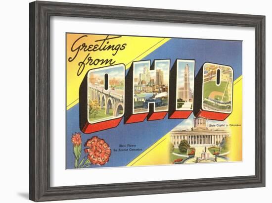 Greetings from Ohio-null-Framed Art Print