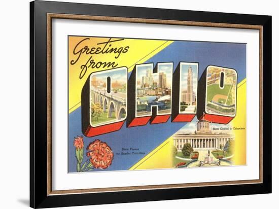 Greetings from Ohio-null-Framed Art Print