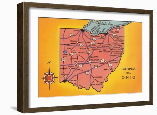 Greetings from Ohio-null-Framed Art Print