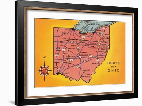 Greetings from Ohio-null-Framed Art Print