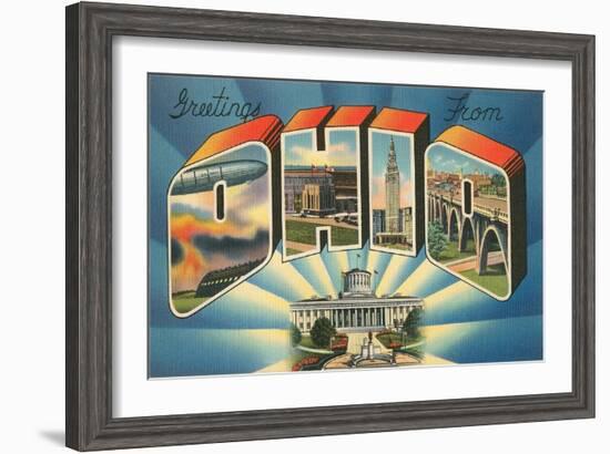 Greetings from Ohio-null-Framed Art Print