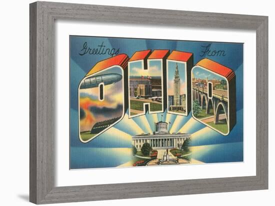 Greetings from Ohio-null-Framed Art Print